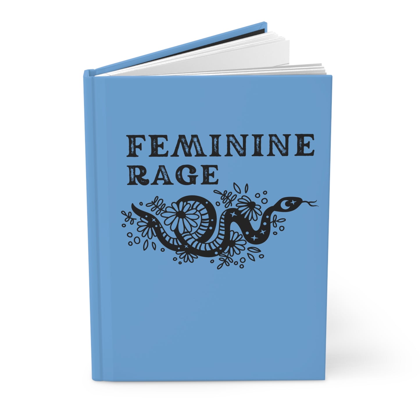 Feminine Rage Snake Graphic Floral Hardcover Notebook