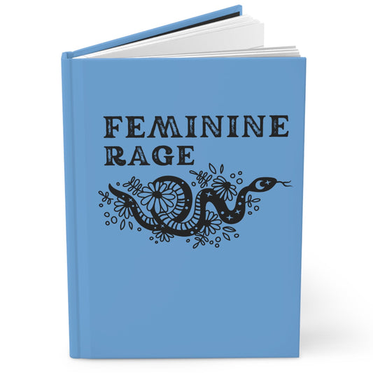 Feminine Rage Snake Graphic Floral Hardcover Notebook