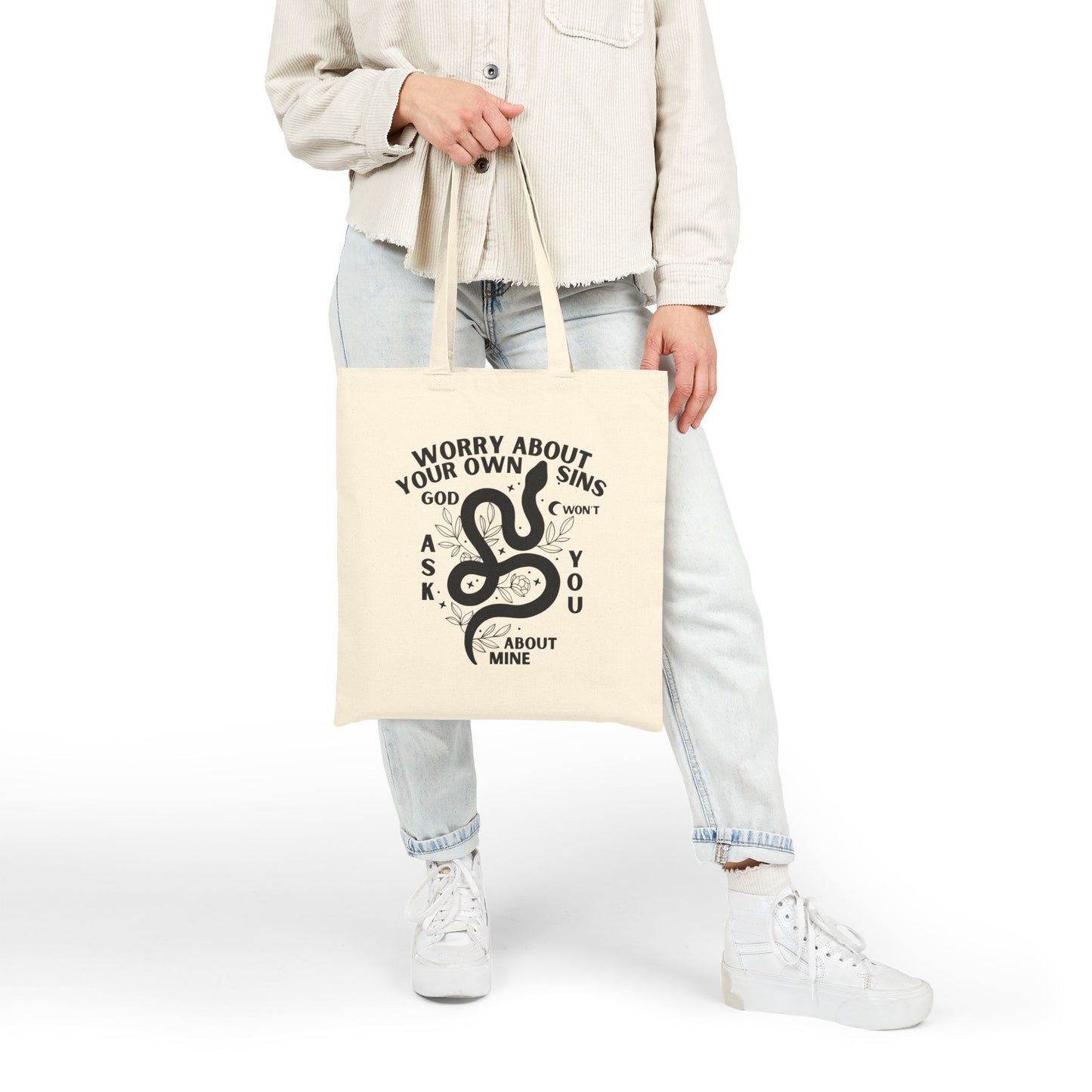 Worry About Your Own Sins Cotton Canvas Bag