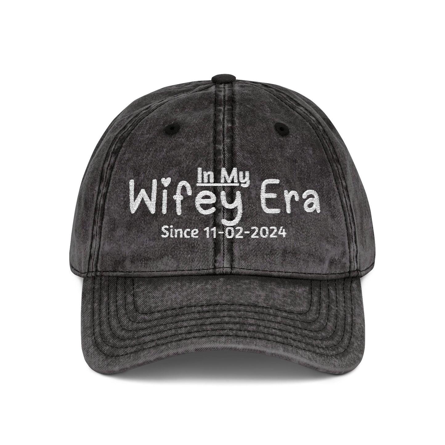 In My Wifey Era Personalized Bride Vintage Embroidered Cap