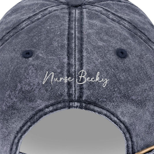 "Trust Me, I'm a Nurse" — Personalized Vintage Embroidered Nurse Cap