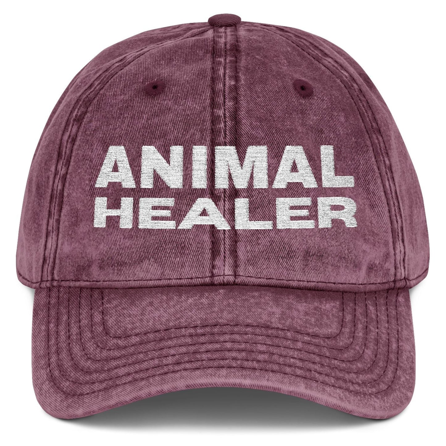 Animal Healer Custom Veterinarian Vintage Embroidered Cap
