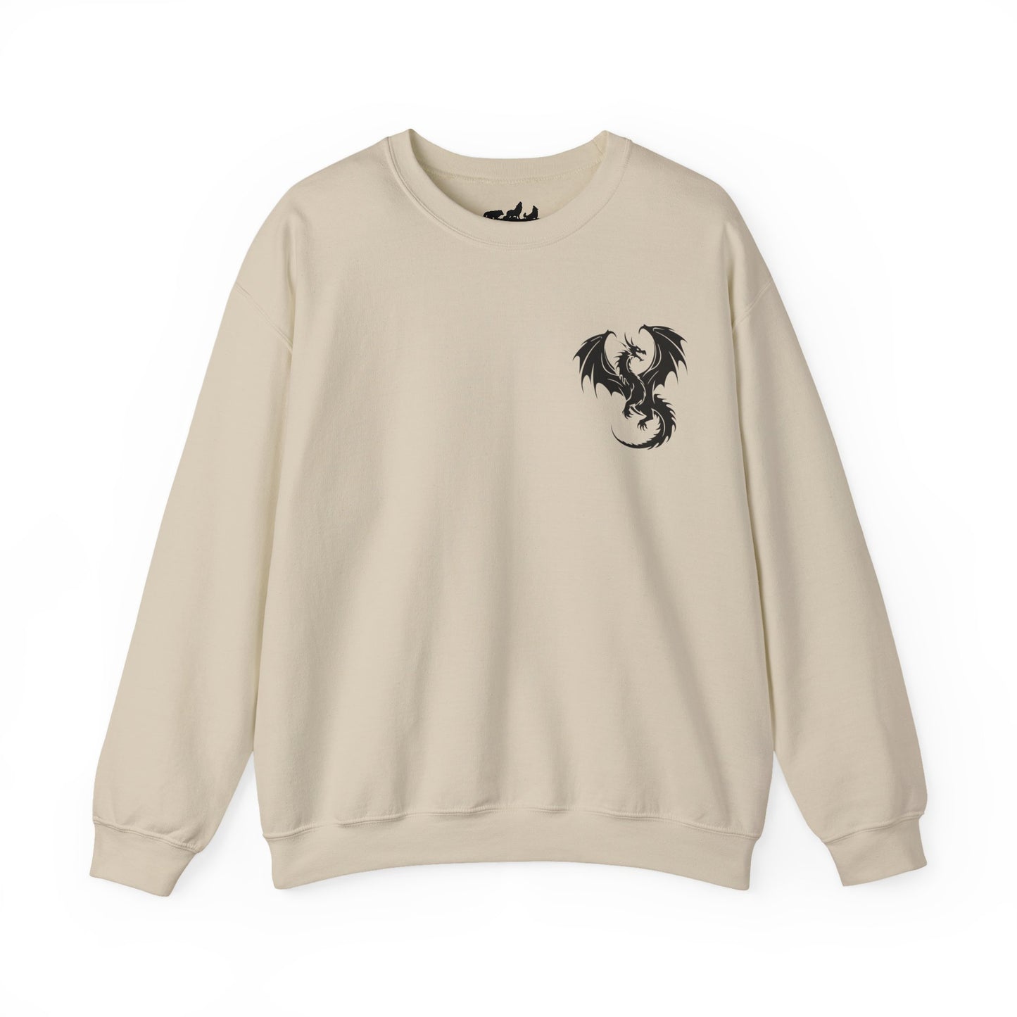 Fantasy Readers Book Club Dragon Front & Back Print Sweatshirt