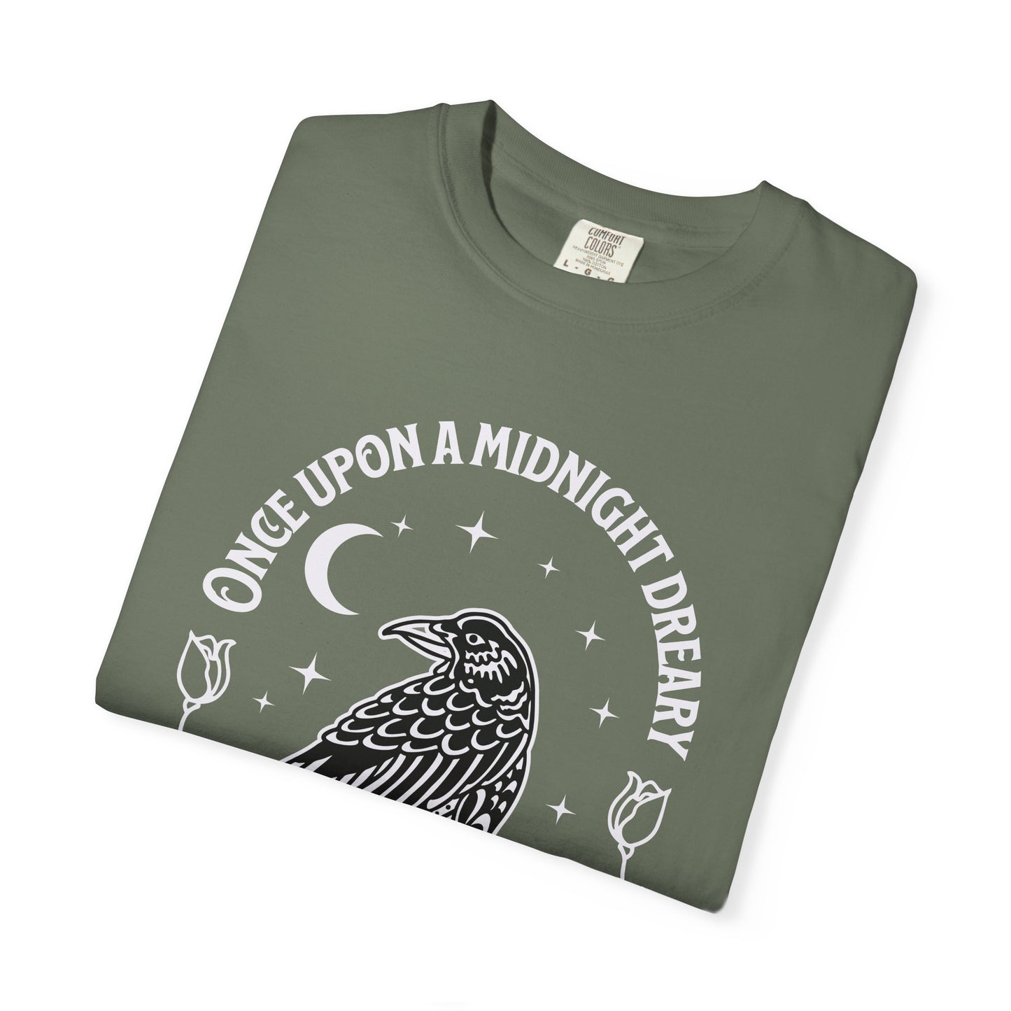 Edgar Allen Poe Raven Night T-Shirt — "Once Upon a Midnight Dreary" Gothic Poetry Tee