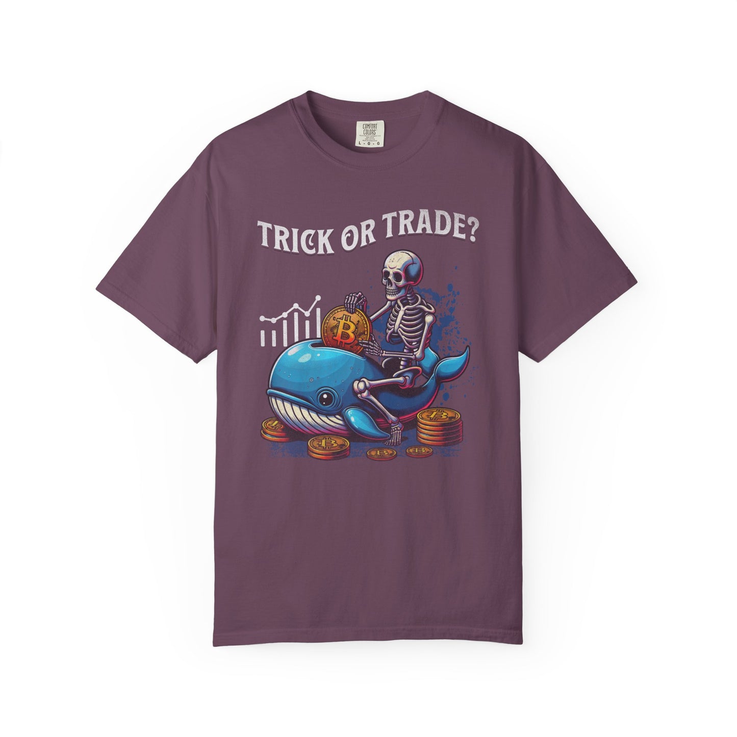 Trick or Trade Halloween Crypto Whale T-shirt, Best Gift for Bitcoin Fan