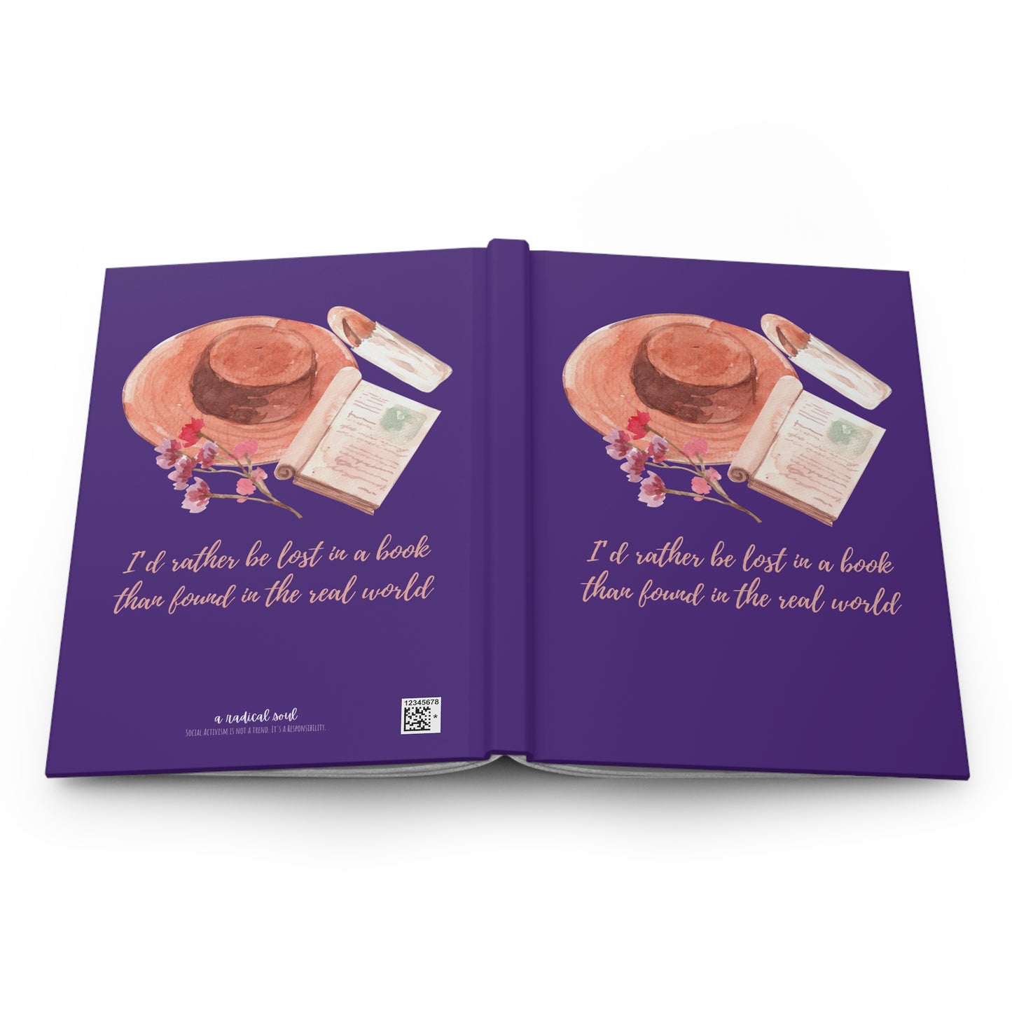 I'd Rather Be Lost in a Book Hat Literary Travel Notebook