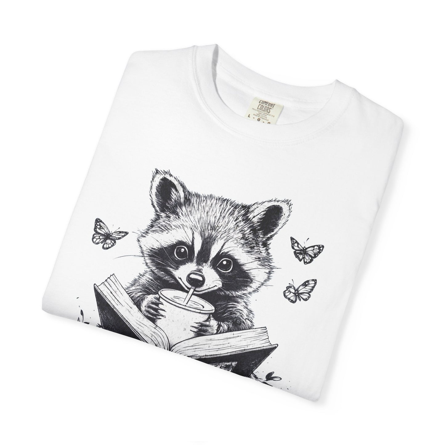 Trash Reader Raccoon Comfort Colors T-Shirt