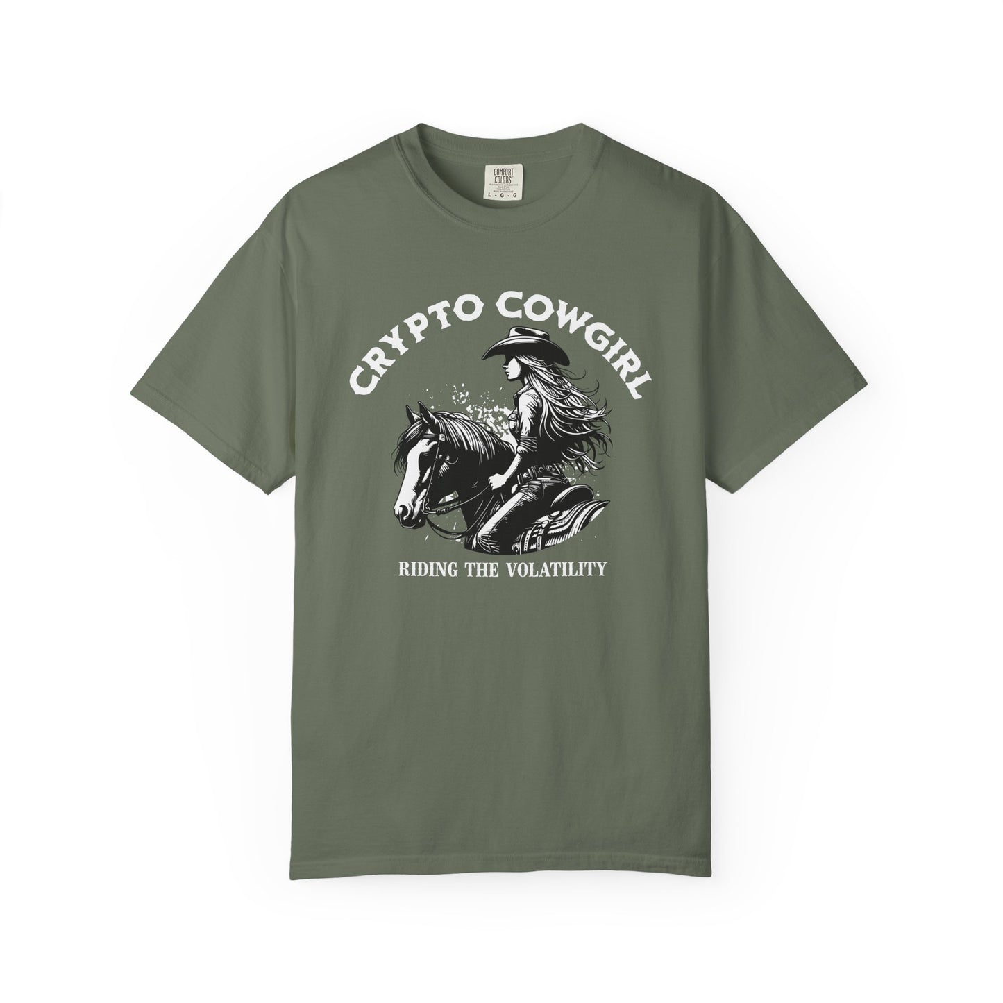 Crypto Cowgirl Comfort Colors T-Shirt, Blockchain Technology Bitcoin Fan Gift