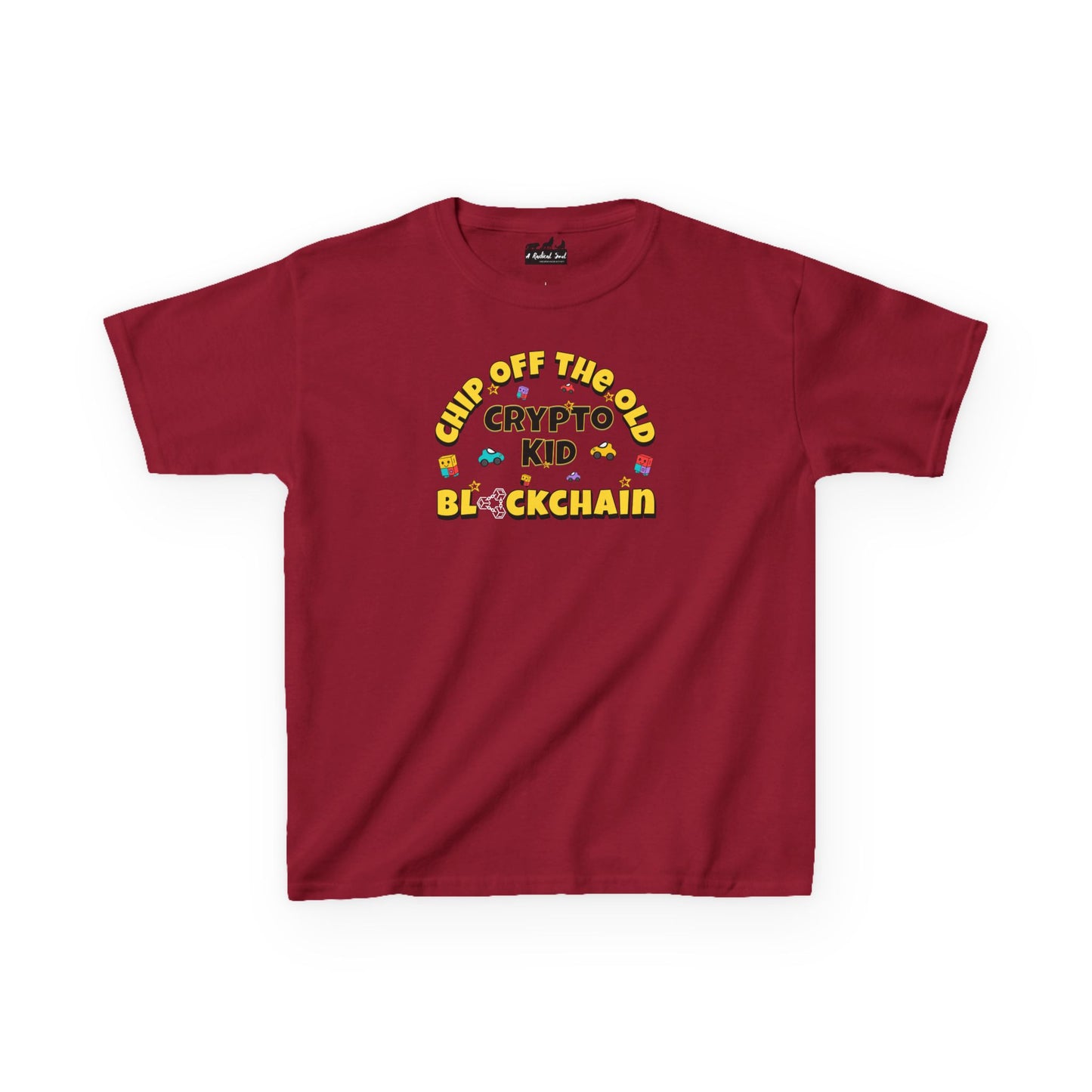 Chip off the old Blockchain Kids Heavy Cotton™ Tee, Gift for Children who are Future Techy's