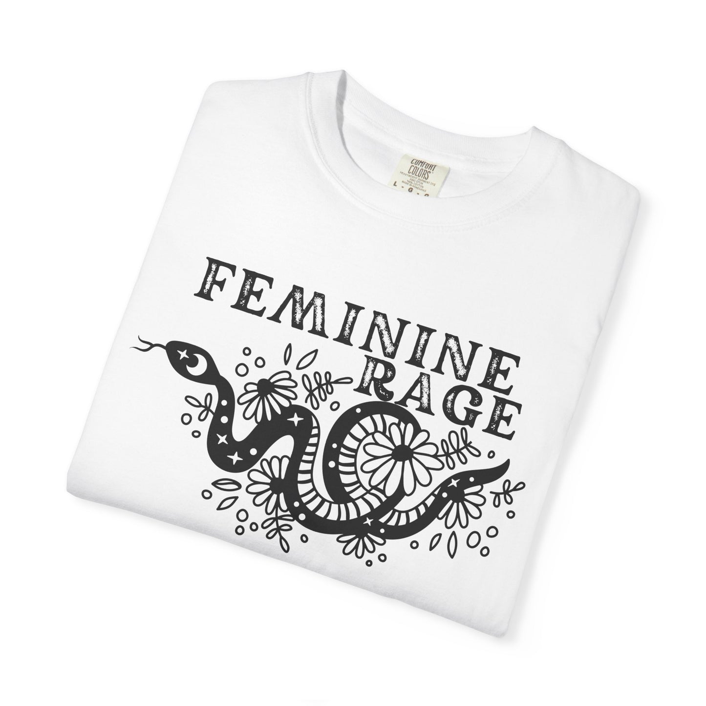 Feminine Rage Snake Theme Comfort Colors T-Shirt