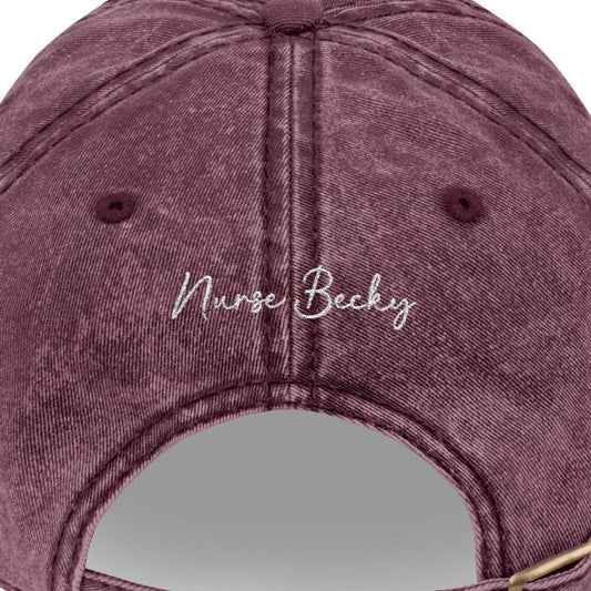 "Trust Me, I'm a Nurse" — Personalized Vintage Embroidered Nurse Cap