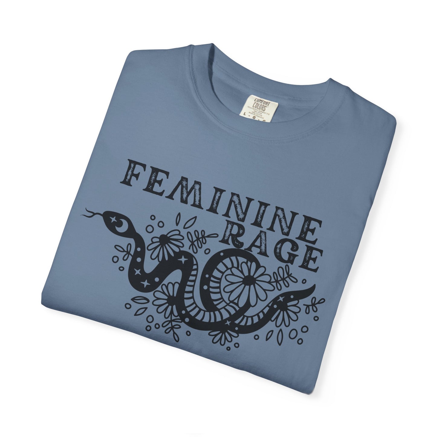 Feminine Rage Snake Theme Comfort Colors T-Shirt