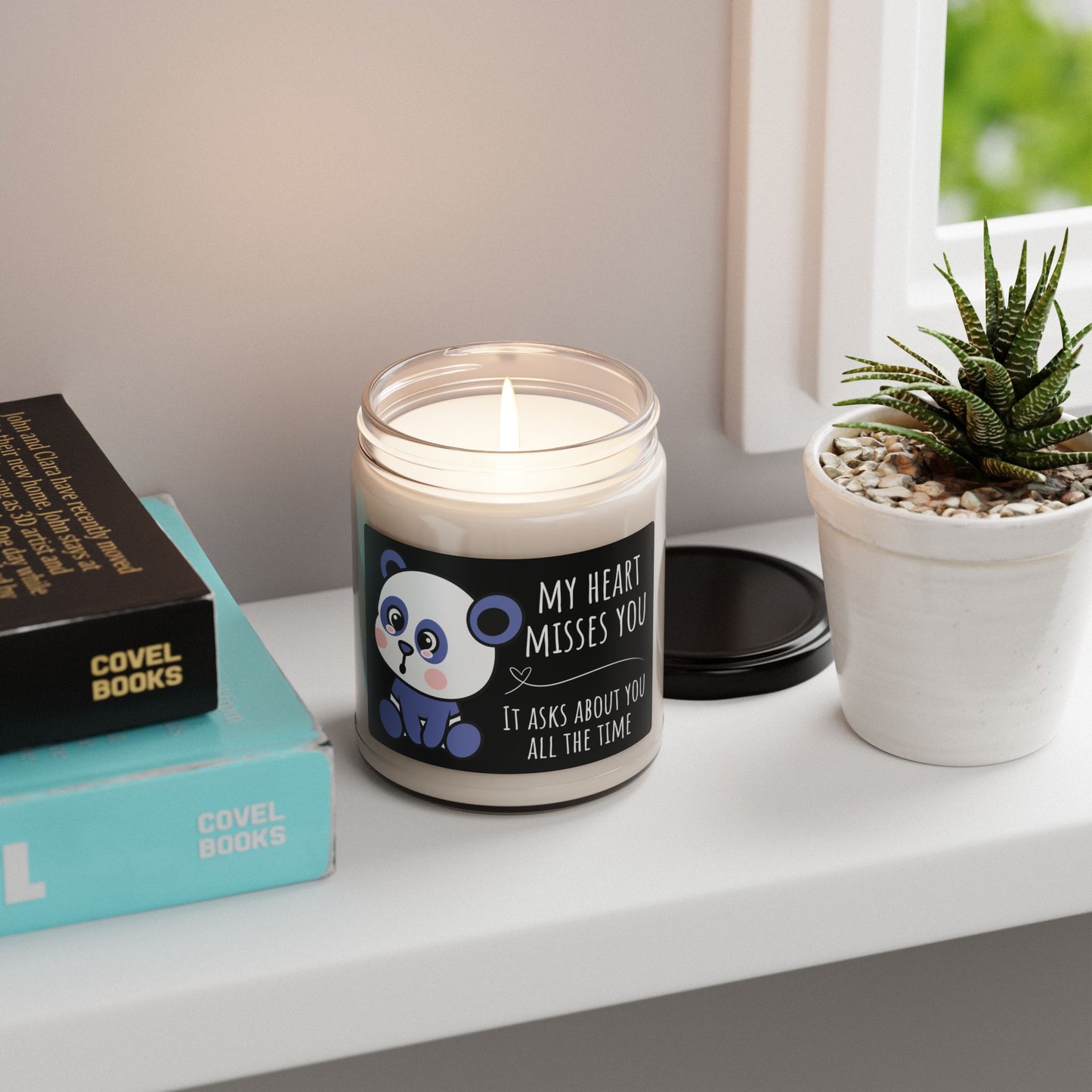 My Heart Misses You Bear Graphic Sympathy Gift Scented Candle