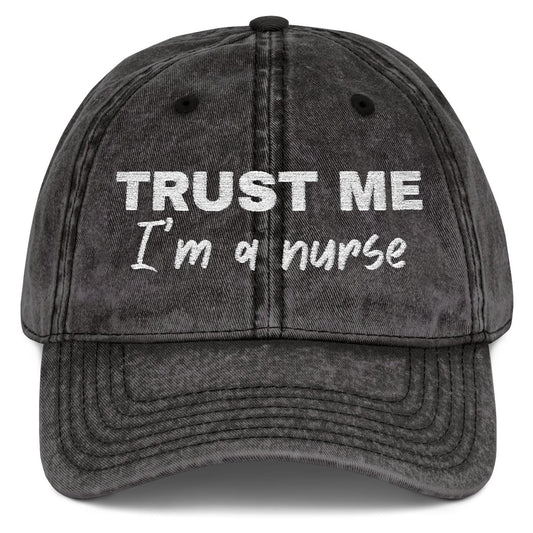 Customizable Embroidered Vintage Baseball Cap For Nurses