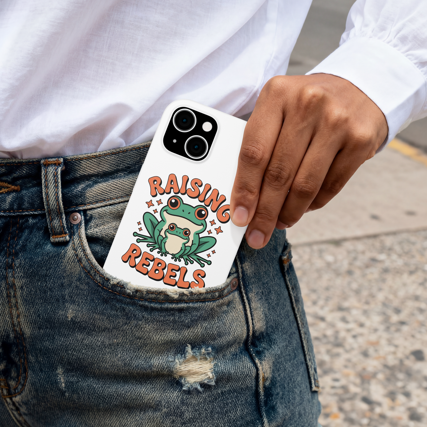 Raising Rebels Frog Vinyl Kiss-Cut Sticker, Feminist Rage Activist Group Favors, Girl Mom Gift, Phone Case Water Bottle Decal