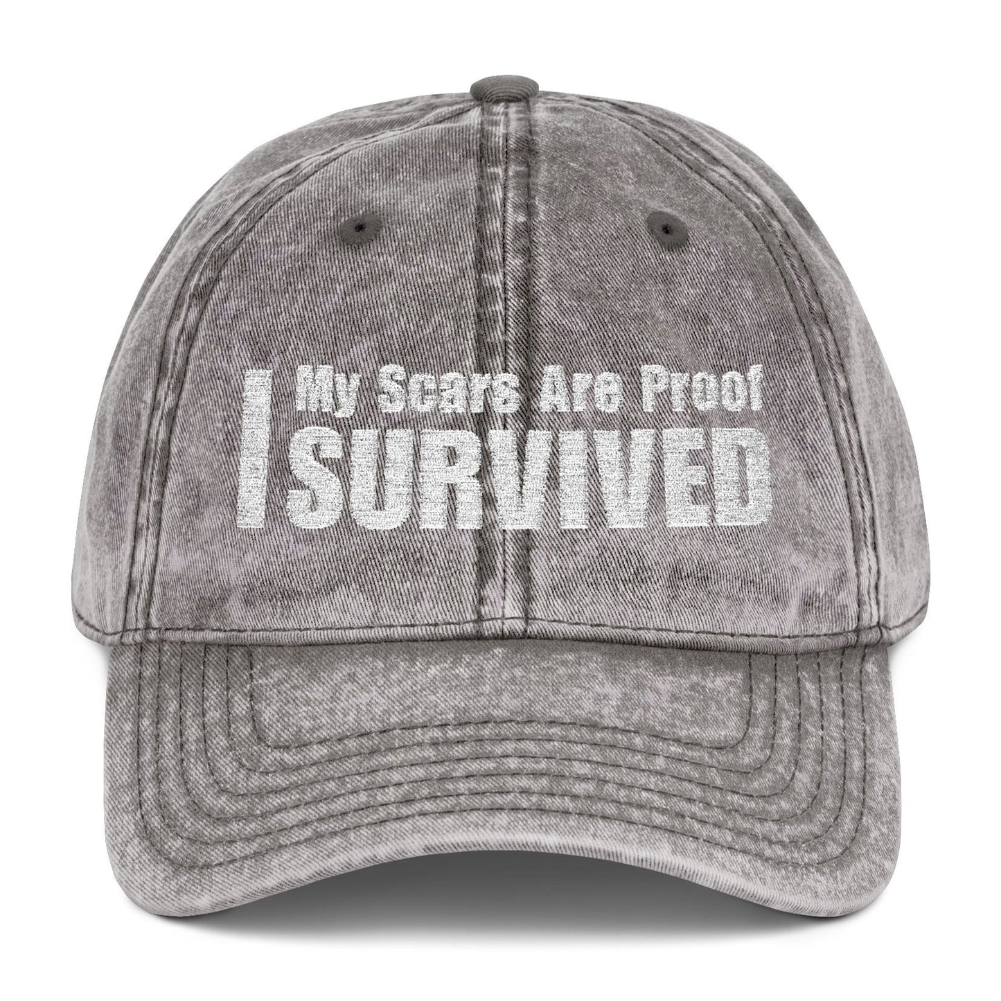 My Scars Are Proof I Survived Custom Survivor Vintage Embroidered Baseball Cap