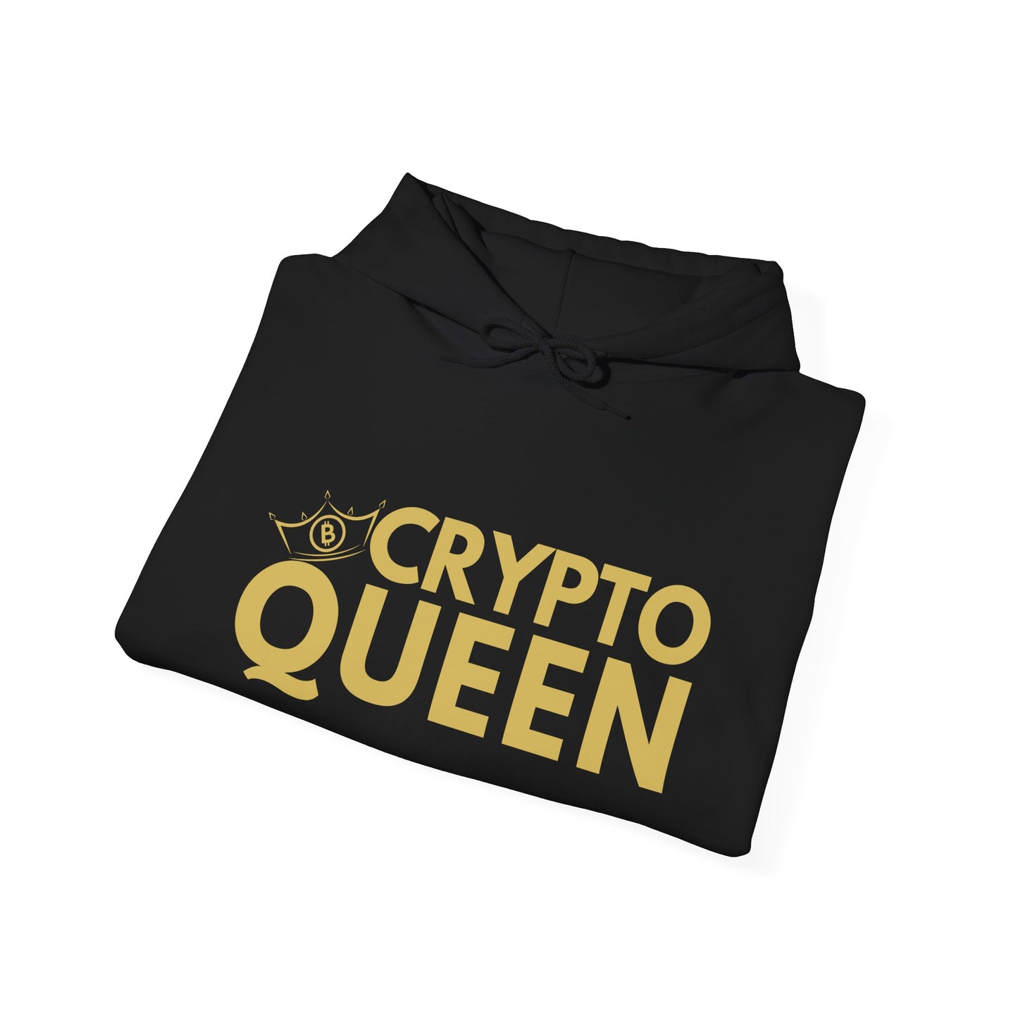 Crypto Queen Gildan 18500 Hoodie, Gift for Bitcoin Lover Tech Fan