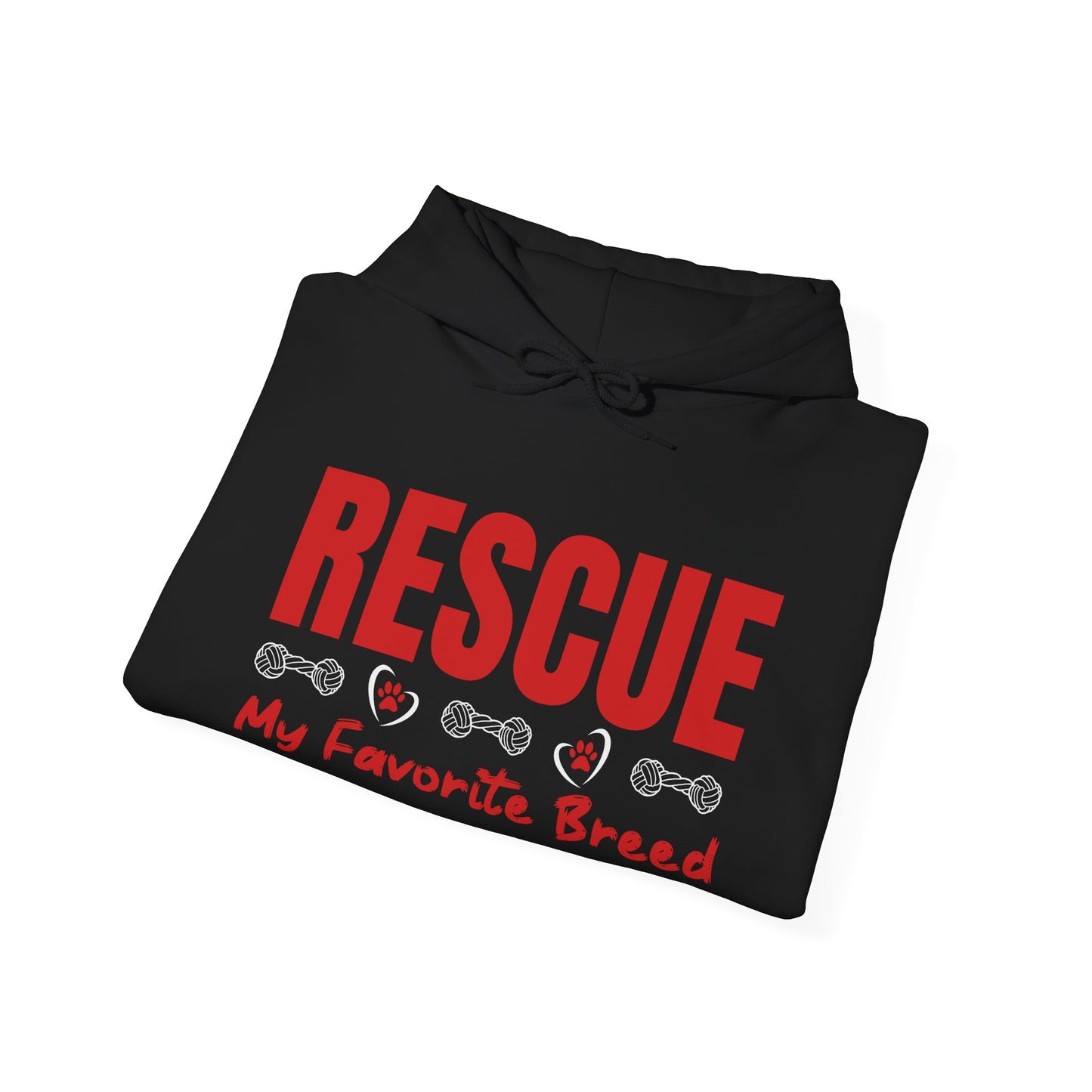 My Favorite Breed Rescue Dog Lover Hoodie