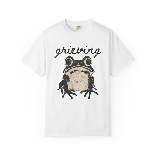 "Grieving" — Sad Frog Comfort Colors Tee