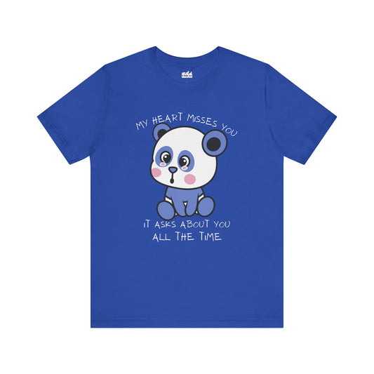 "My Heart Misses You" — Crying Teddy Bear Grief Tee