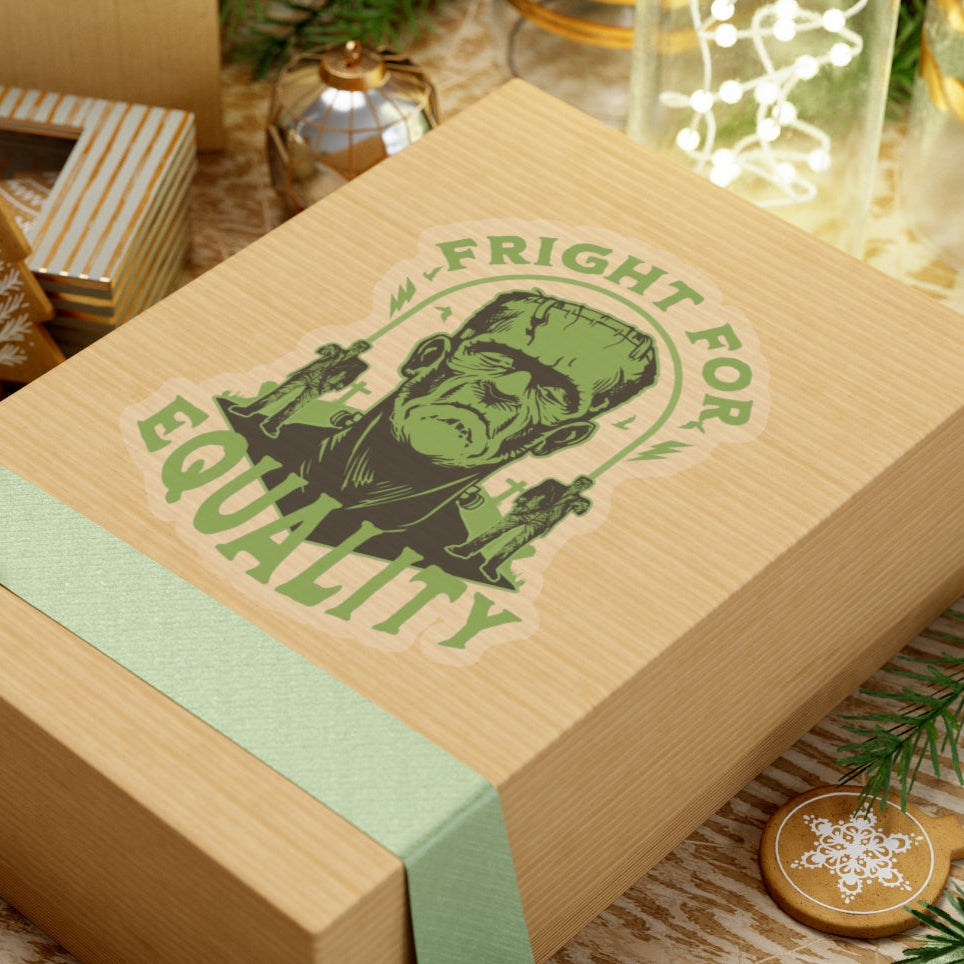 Frankenstein Political Satire 'Fright for Equality' Sticker, Protest Women's Rights Decal