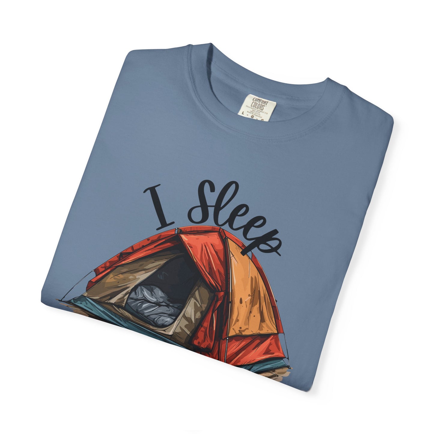 I Sleep Around Funny Camping T-Shirt
