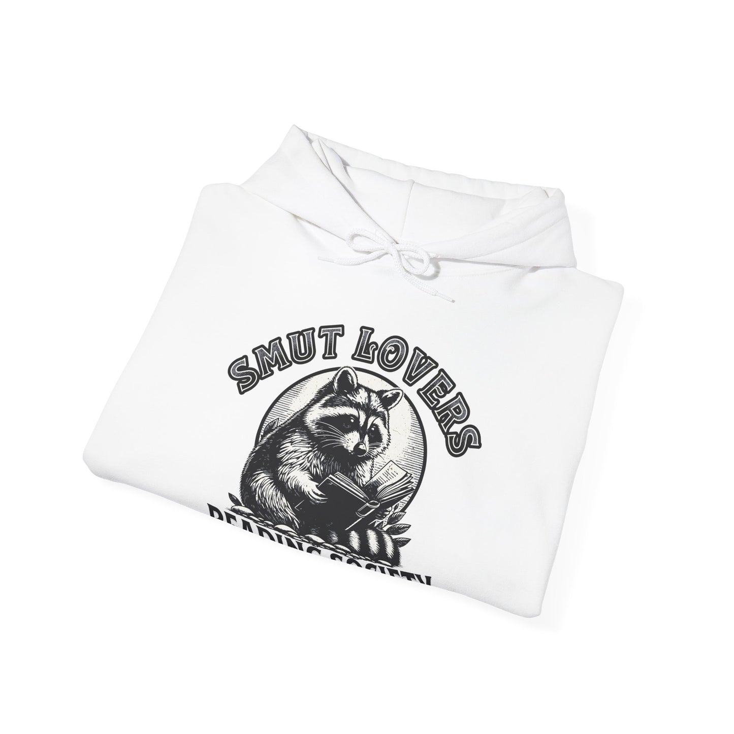 Smut Lovers Reading Society Raccoon-Themed Hooded Sweatshirt