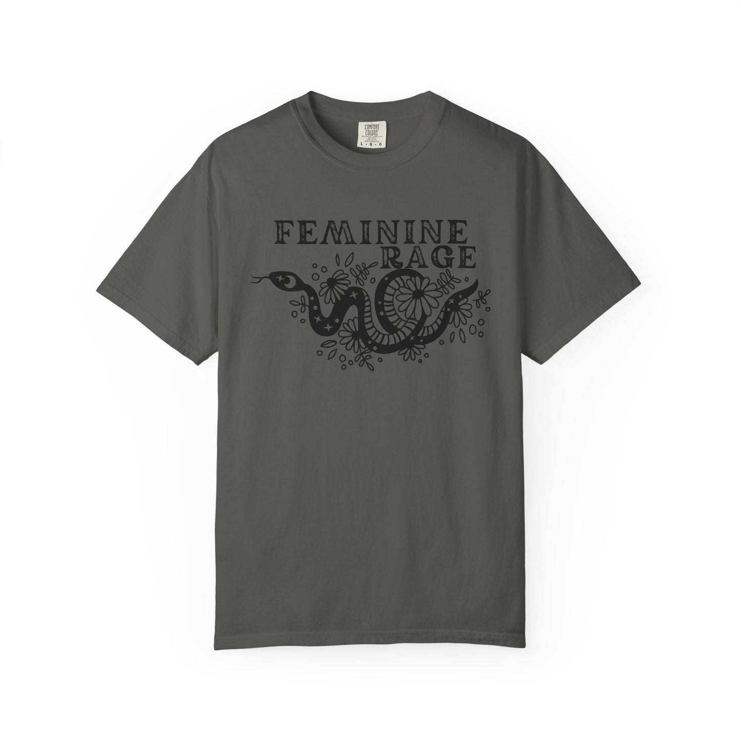 Feminine Rage Snake Theme Comfort Colors T-Shirt