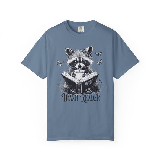 Trash Reader — Raccoon Book Lover Comfort Colors Tee