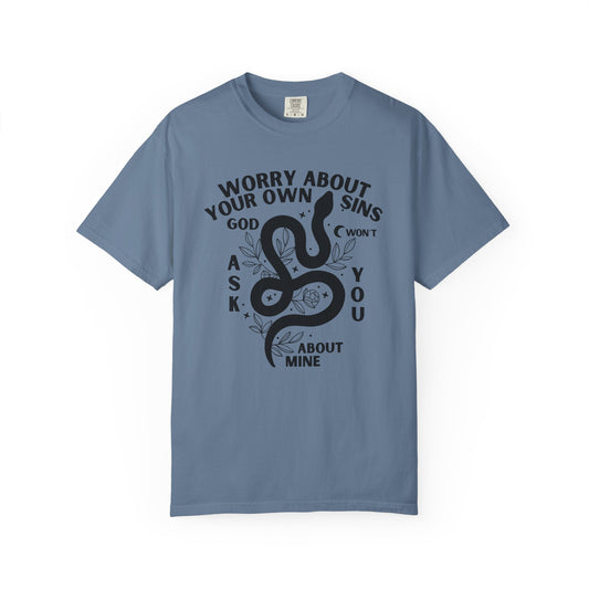 Worry About Your Own Sins Snake Tee