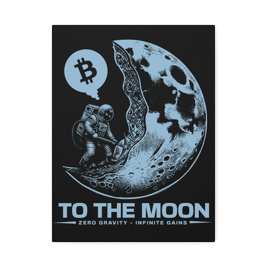 To The Moon Crypto Canvas Art