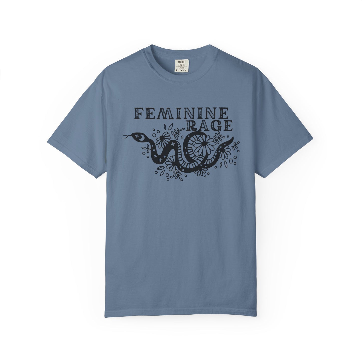 Feminine Rage Snake Theme Comfort Colors T-Shirt