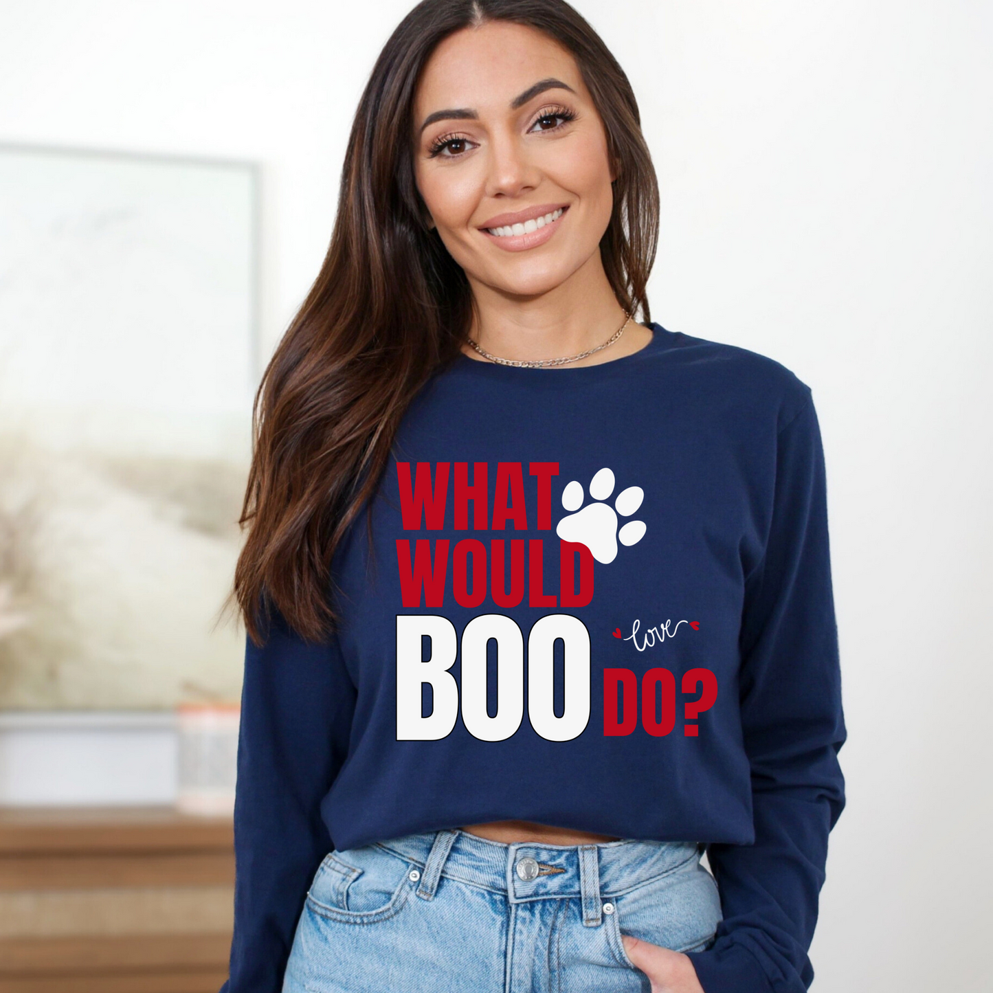 Hey Boo Dog Lover Long Sleeve T-Shirt