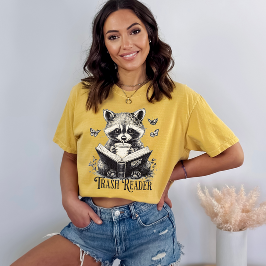 Trash Reader Raccoon Comfort Colors T-Shirt