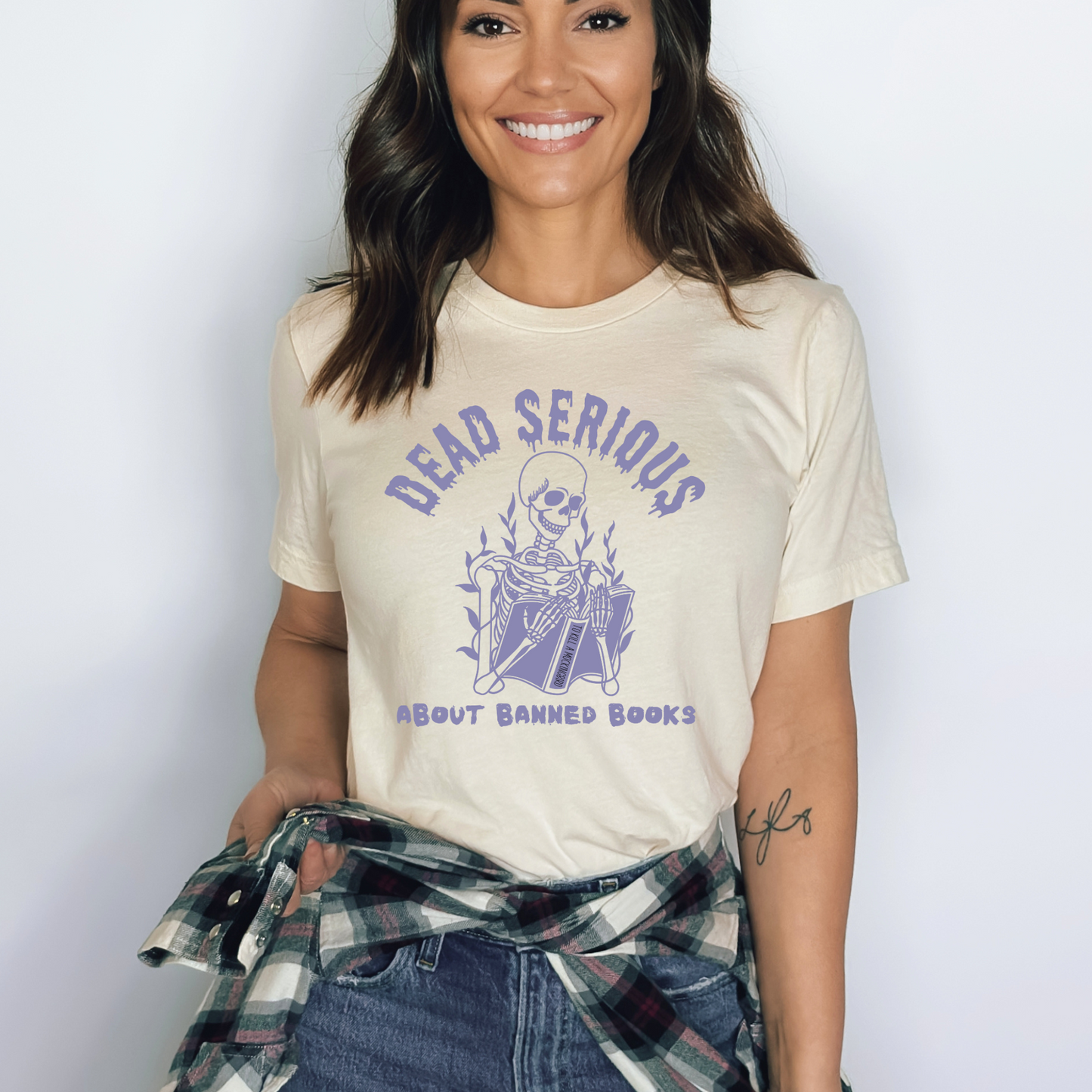 Dead Serious About Banned Books Halloween Bella Canvas T-Shirt