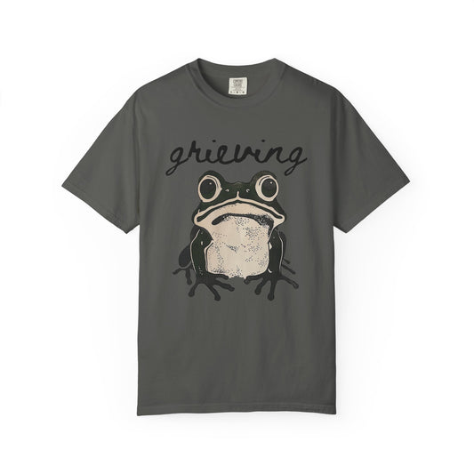 "Grieving" — Sad Frog Comfort Colors Tee