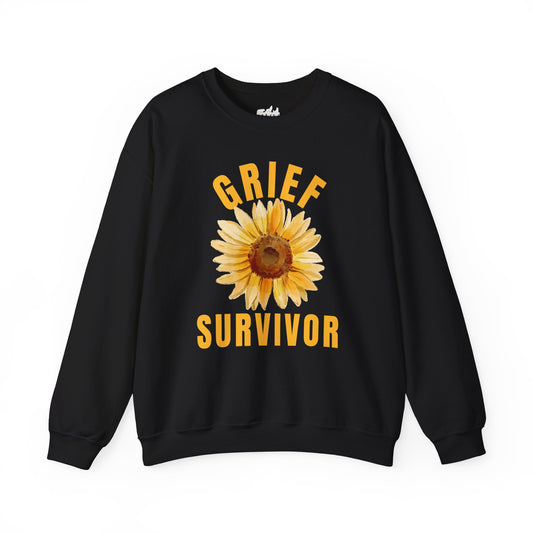 "Grief Survivor" — Sunflower Crewneck Sweatshirt