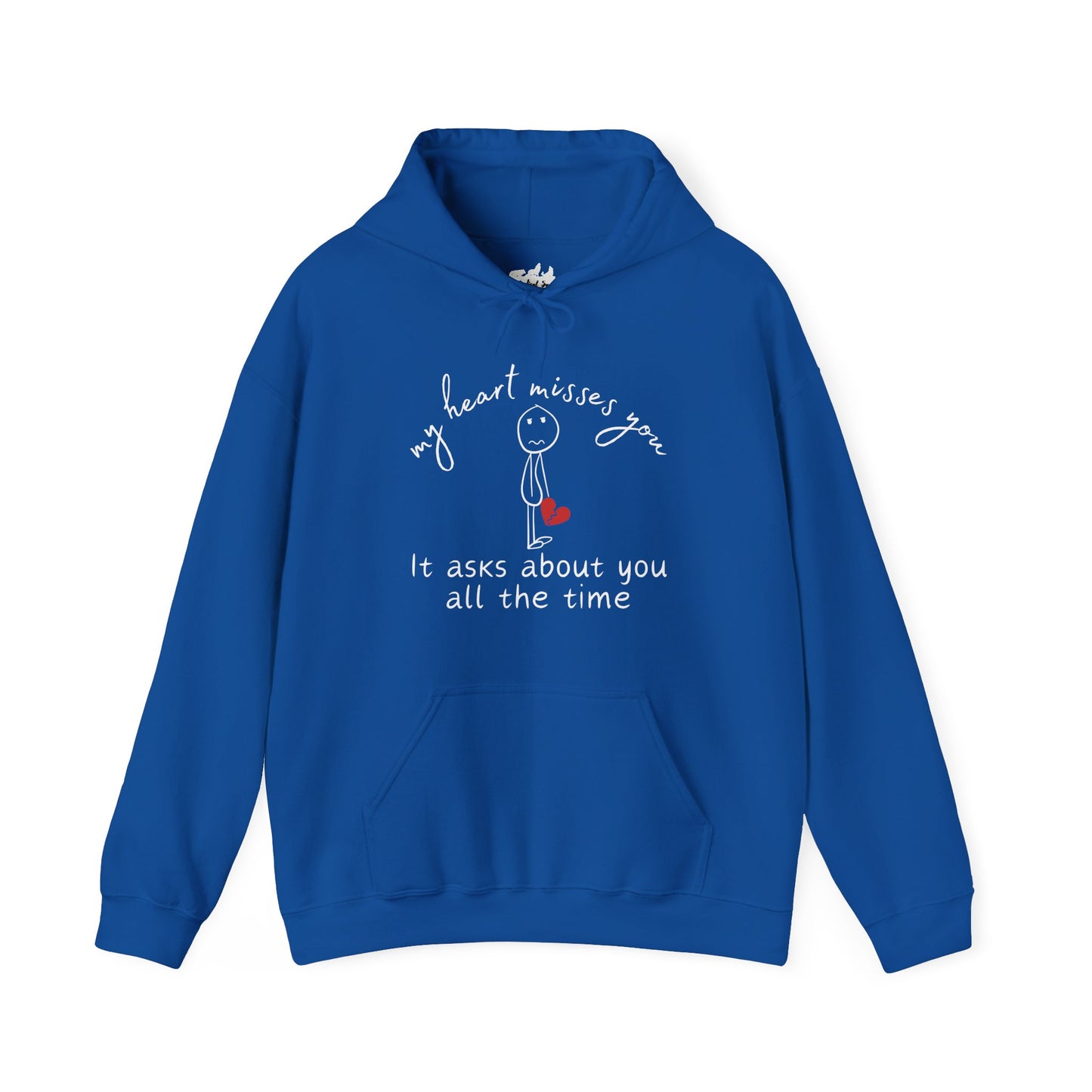 My Heart Misses You Stick Figure Hoodie