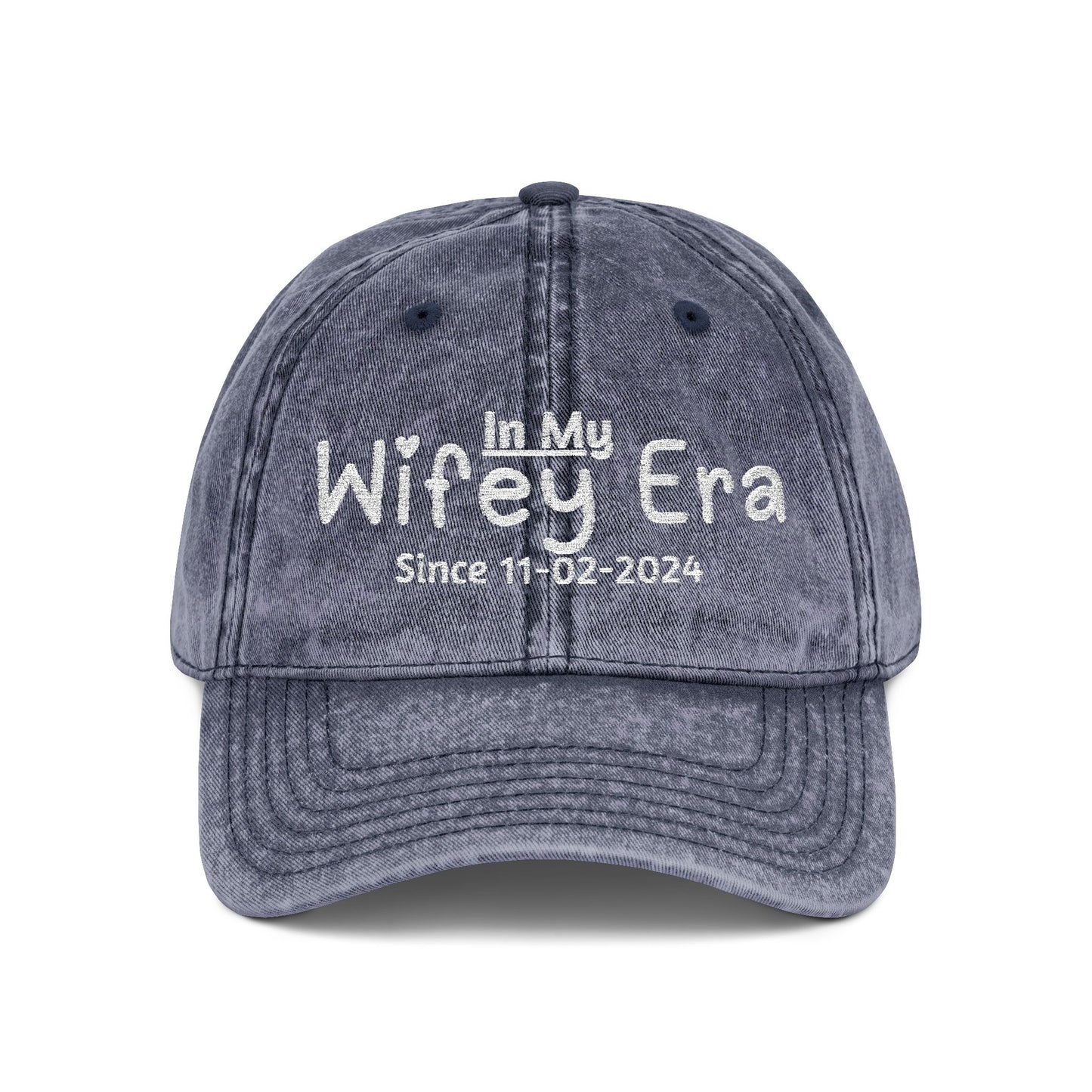 In My Wifey Era Personalized Bride Vintage Embroidered Cap