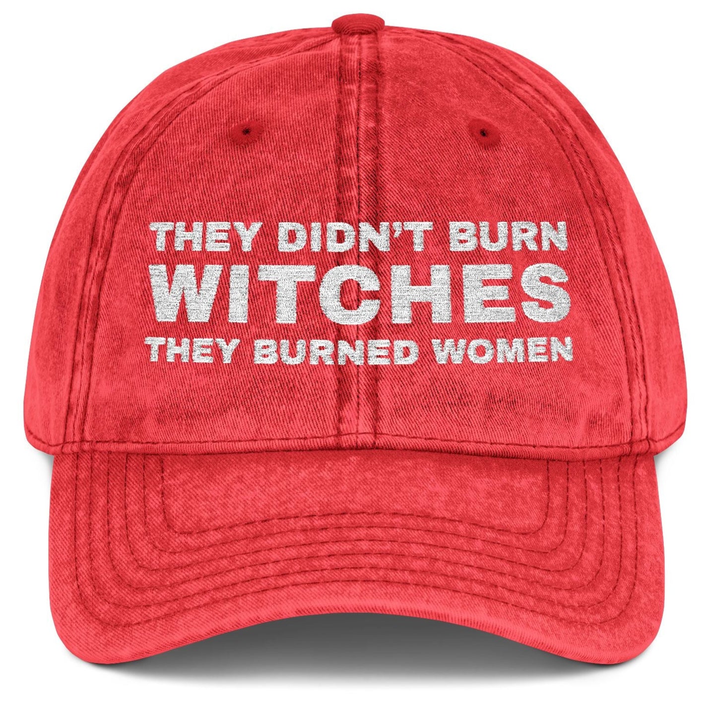They Didn't Burn Witches Female Empowerment Embroidered Vintage Cap
