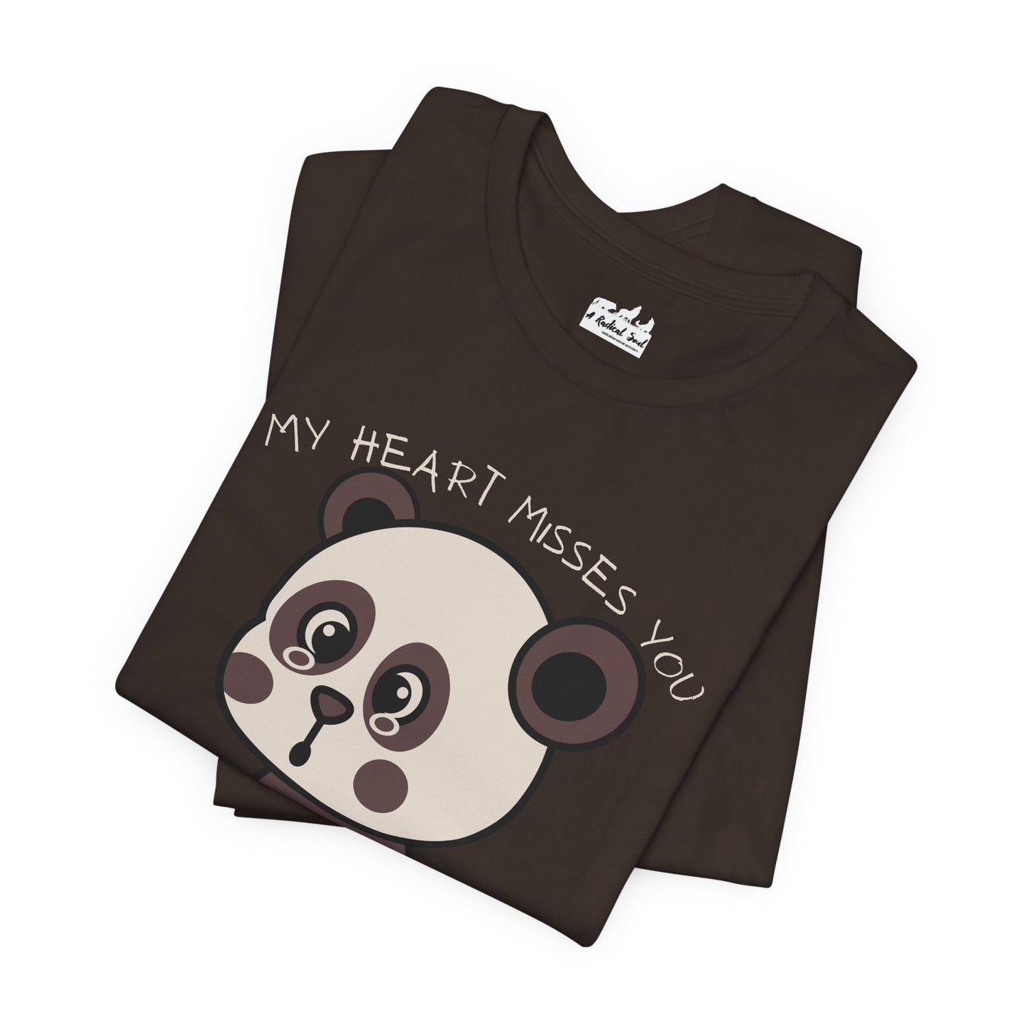My Heart Misses You Adorable Bear Graphic Grief T-Shirt