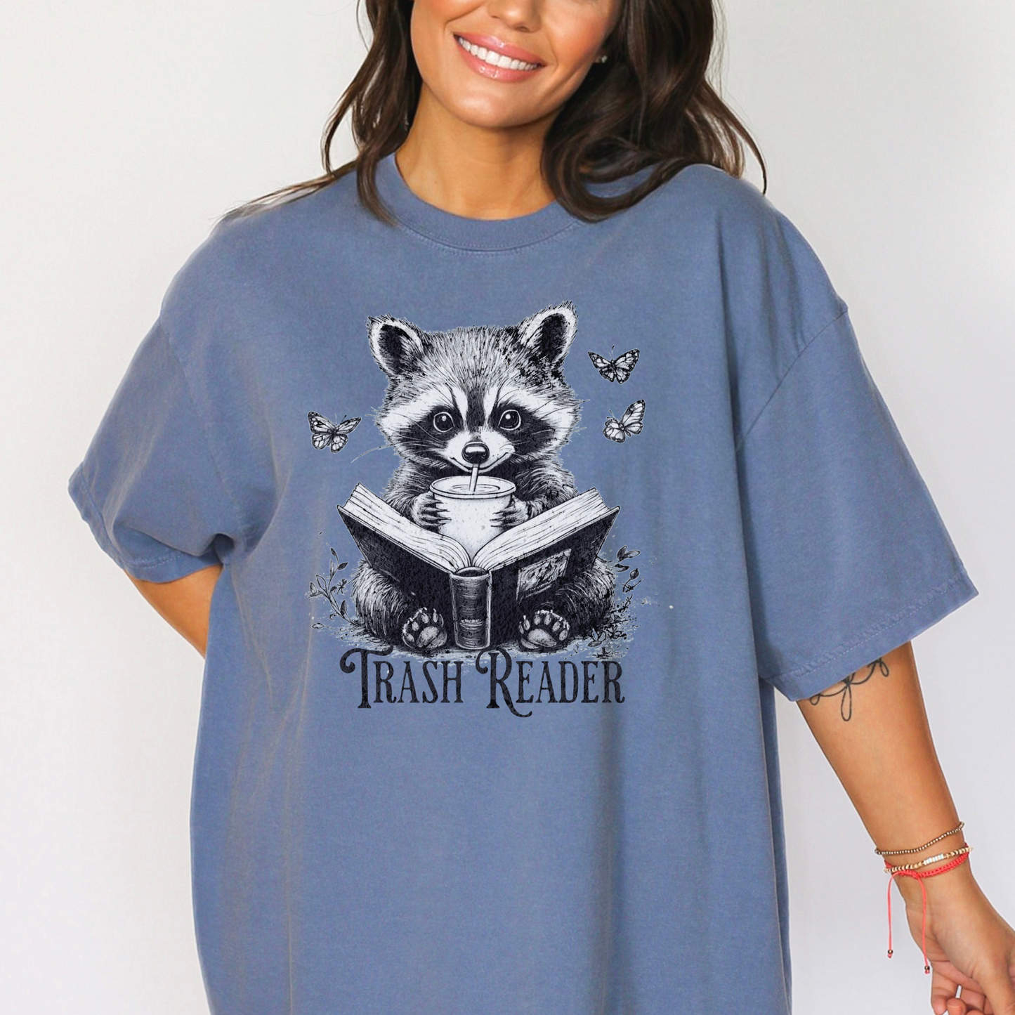 Trash Reader Raccoon Comfort Colors T-Shirt