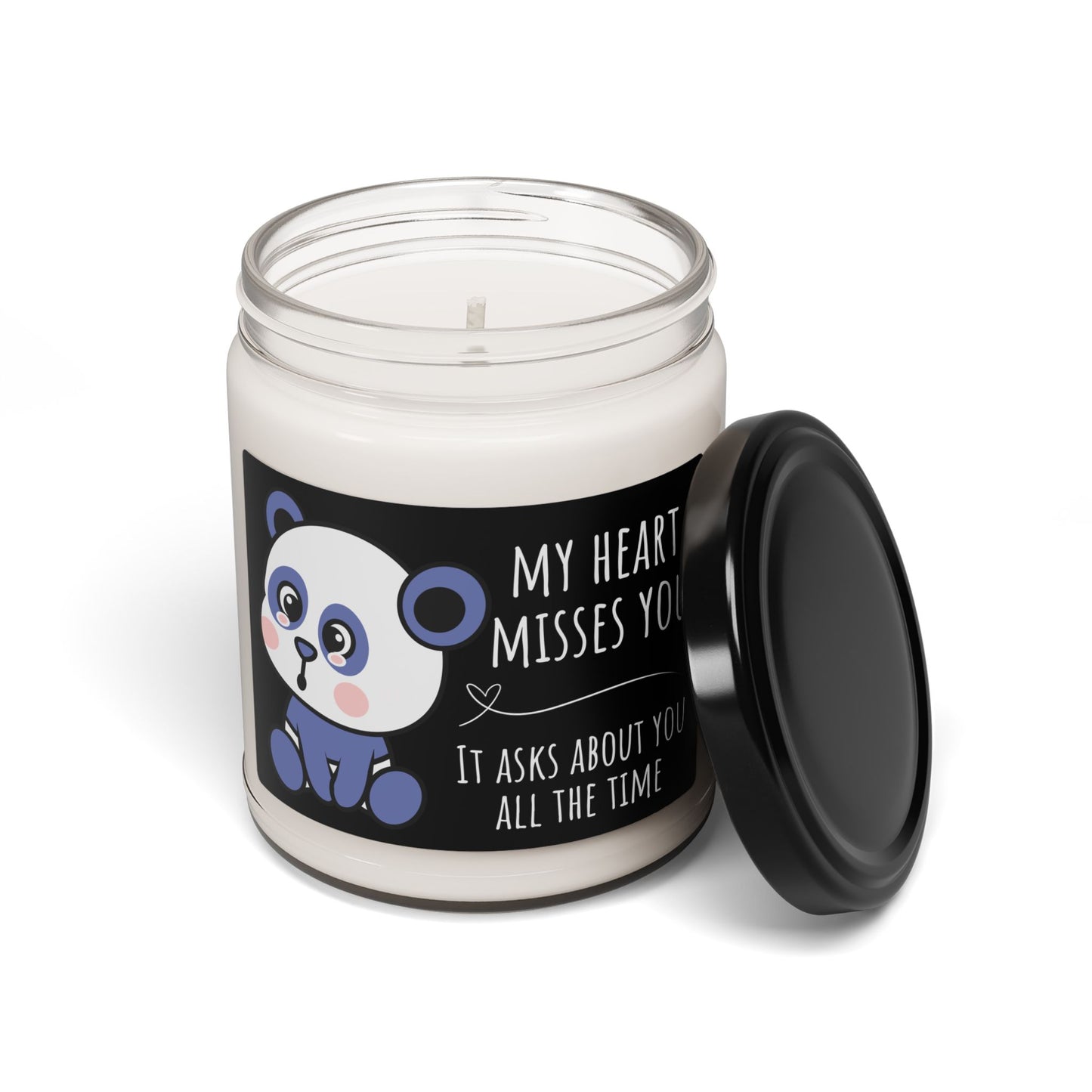 My Heart Misses You Bear Graphic Sympathy Gift Scented Candle