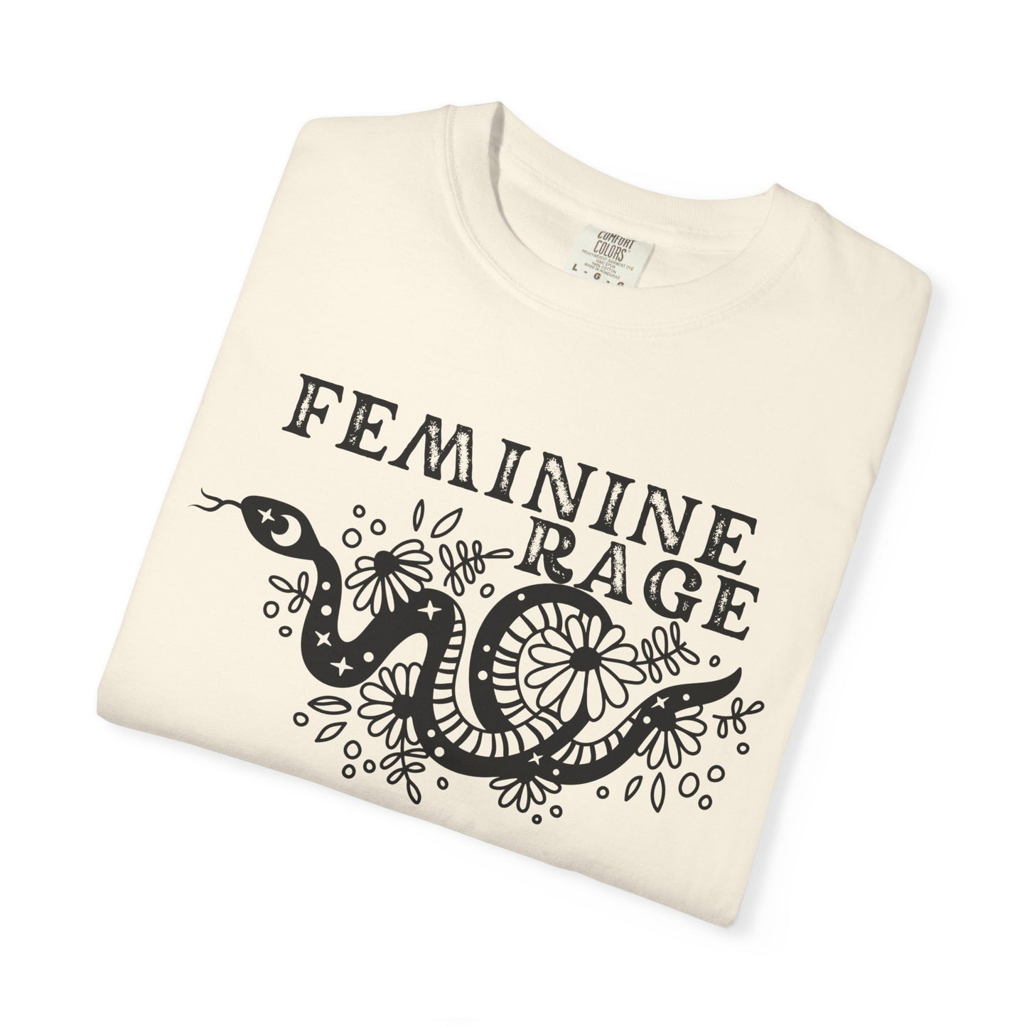 Feminine Rage Snake Theme Comfort Colors T-Shirt