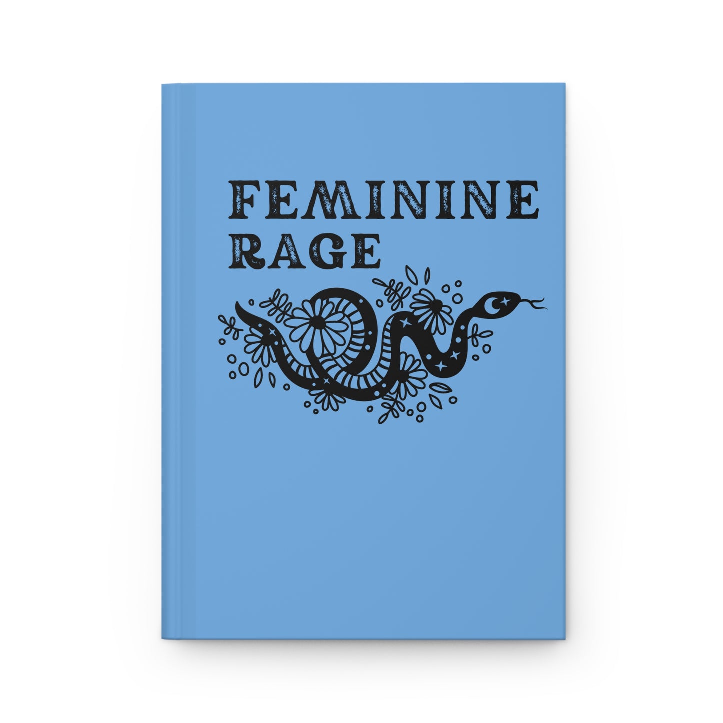 Feminine Rage Snake Graphic Floral Hardcover Notebook