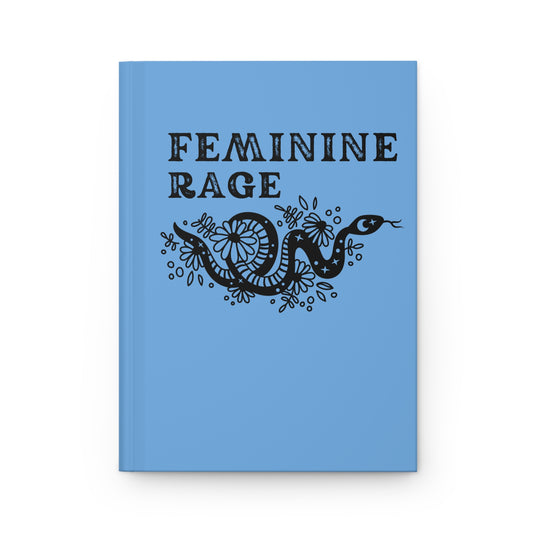 Feminine Rage Snake Graphic Floral Hardcover Notebook