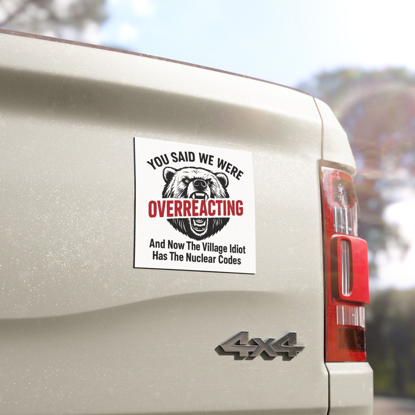 Anti Trump Political Humor Magnetic Bumper Sticker, Anti Maga Pro Democracy Car Decal, Trending Leftist Activist Waterproof Meme Art for Car
