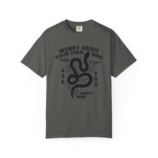 Worry About Your Own Sins Snake Tee