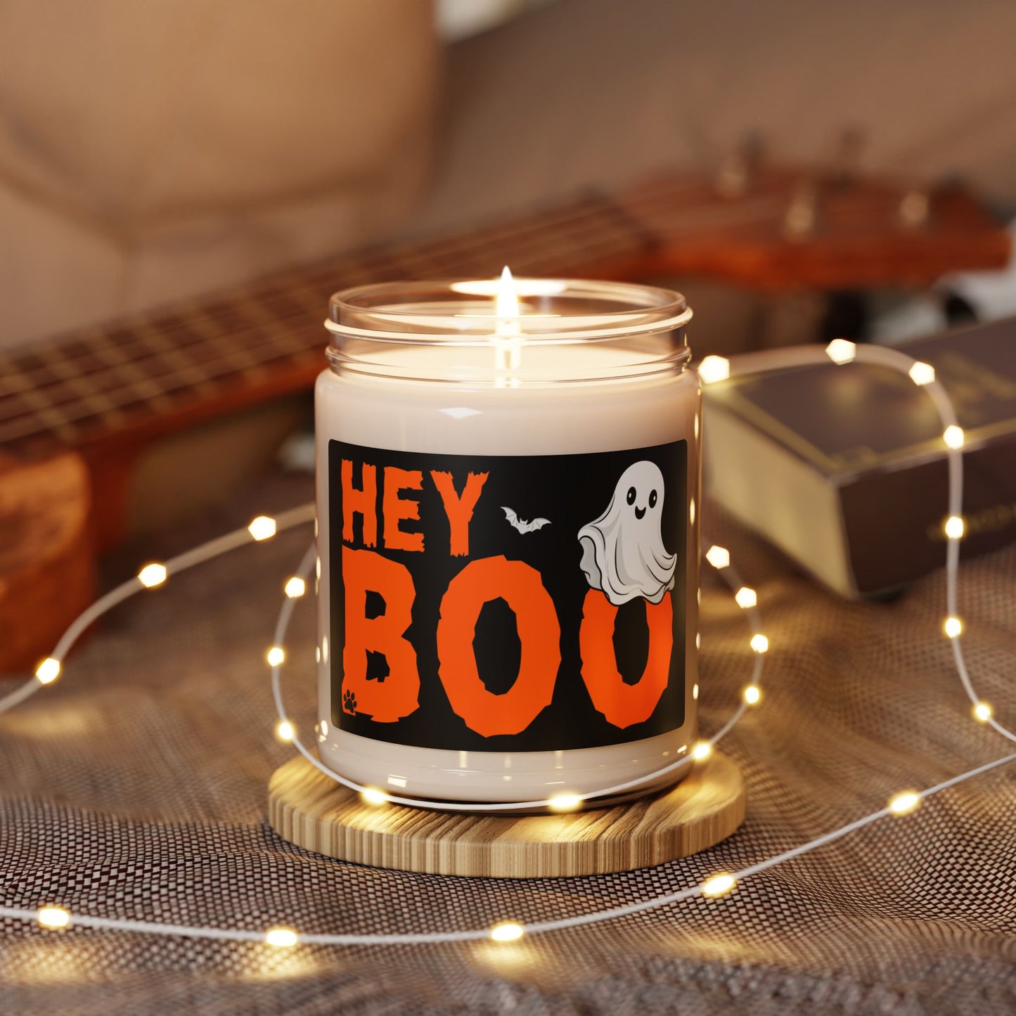 Hey Boo Halloween Spooky Ghost Scented Candle