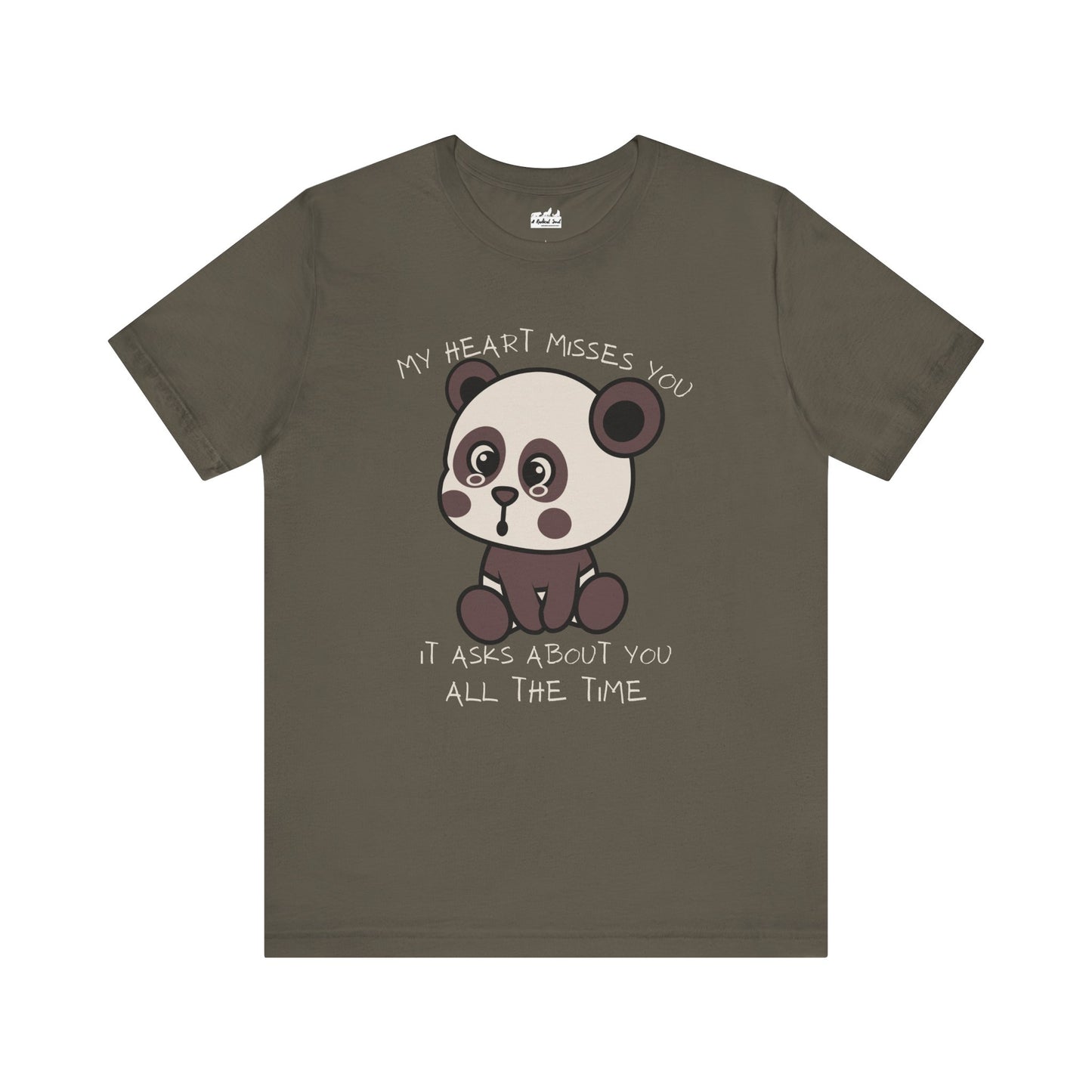 My Heart Misses You Adorable Bear Graphic Grief T-Shirt